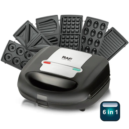 RAF Multifunctional Six-in-One Sandwich Maker and Waffle Machine
