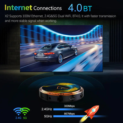 VONTAR X2 Smart TV Box - Android 11, Amlogic S905W2