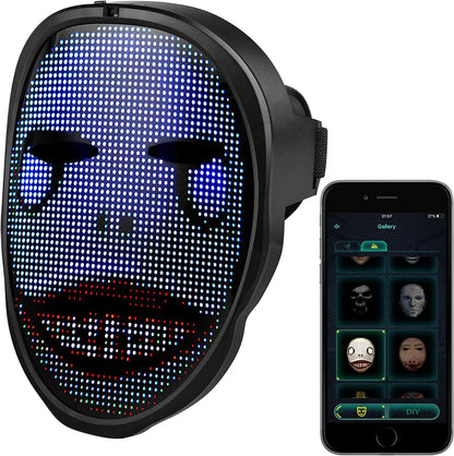 DIY LED Light-Up Mask with App Control for Parties