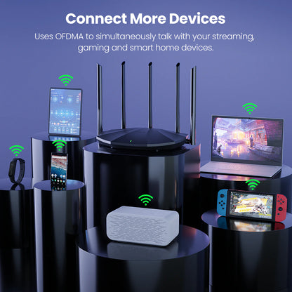 Tenda WiFi 6 Dual Band Gigabit Mesh Router & Extender