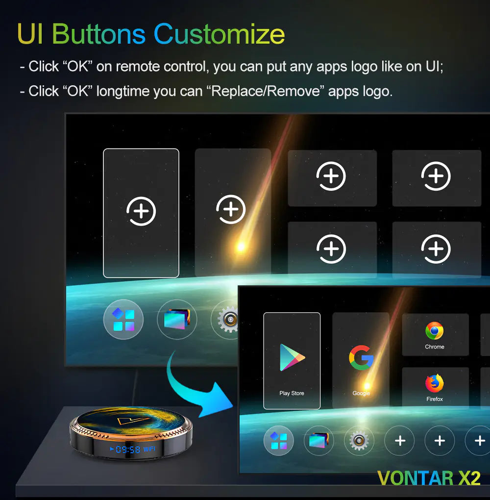 VONTAR X2 Smart TV Box - Android 11, Amlogic S905W2