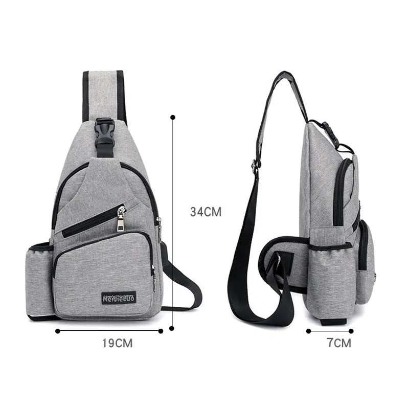 Sling Bag With USB Charging Port Accessory  (Note: Power Bank Not Included)