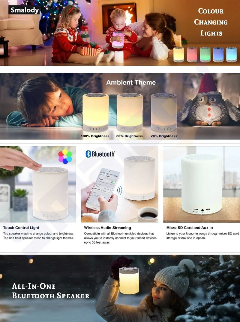 Portable Wireless Multi-Colour Bluetooth Speaker