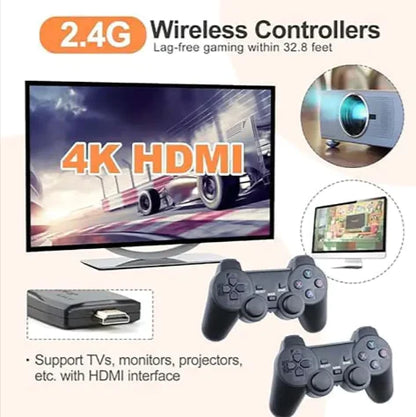 M8 Portable Gaming Console with Wireless Controllers & 64GB SD