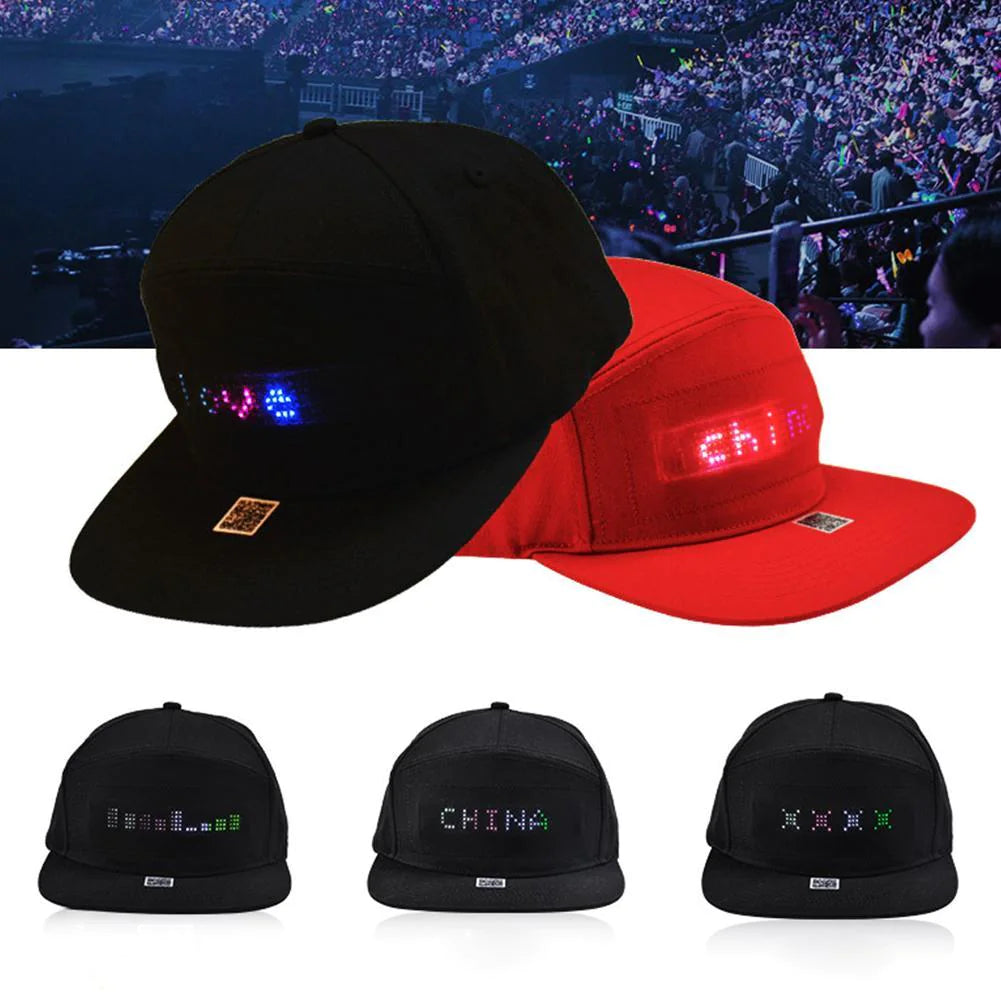 Bluetooth Cap with LED Display and Multilingual App