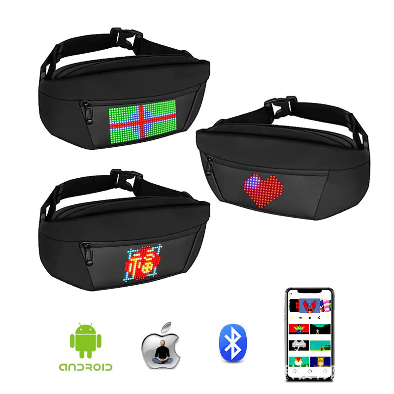 LED Backpack with Bluetooth App for Men and Women