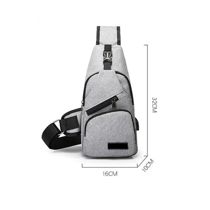 Sling Bag With USB Charging Port Accessory  (Note: Power Bank Not Included)